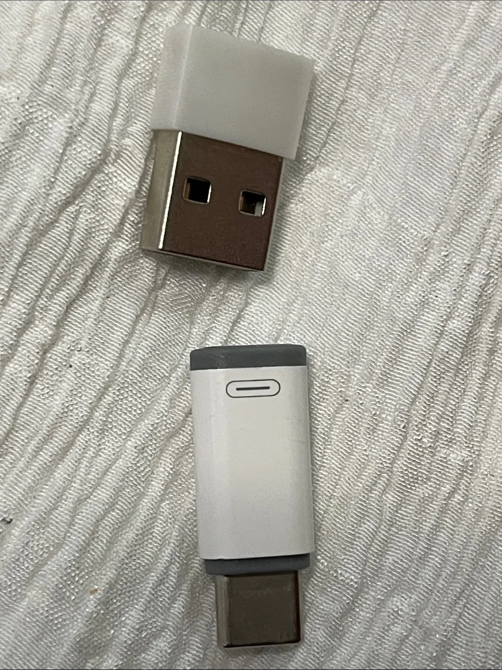Silver/Black Braided USB-C Charging & Adapter Cable -